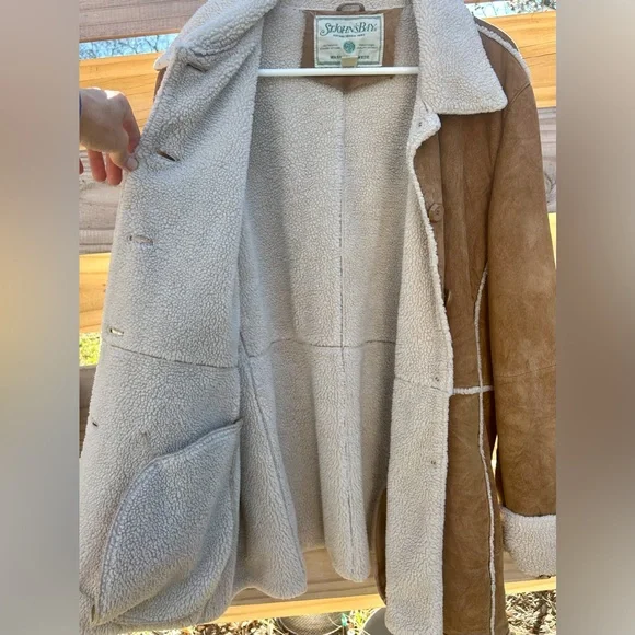 Vintage Suede faux fur lined coat - Picture 3 of 8